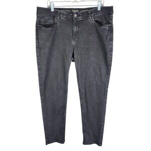 Womens Rafaella Weekend Black Denim Jeans Slimming Stretch Size 16W